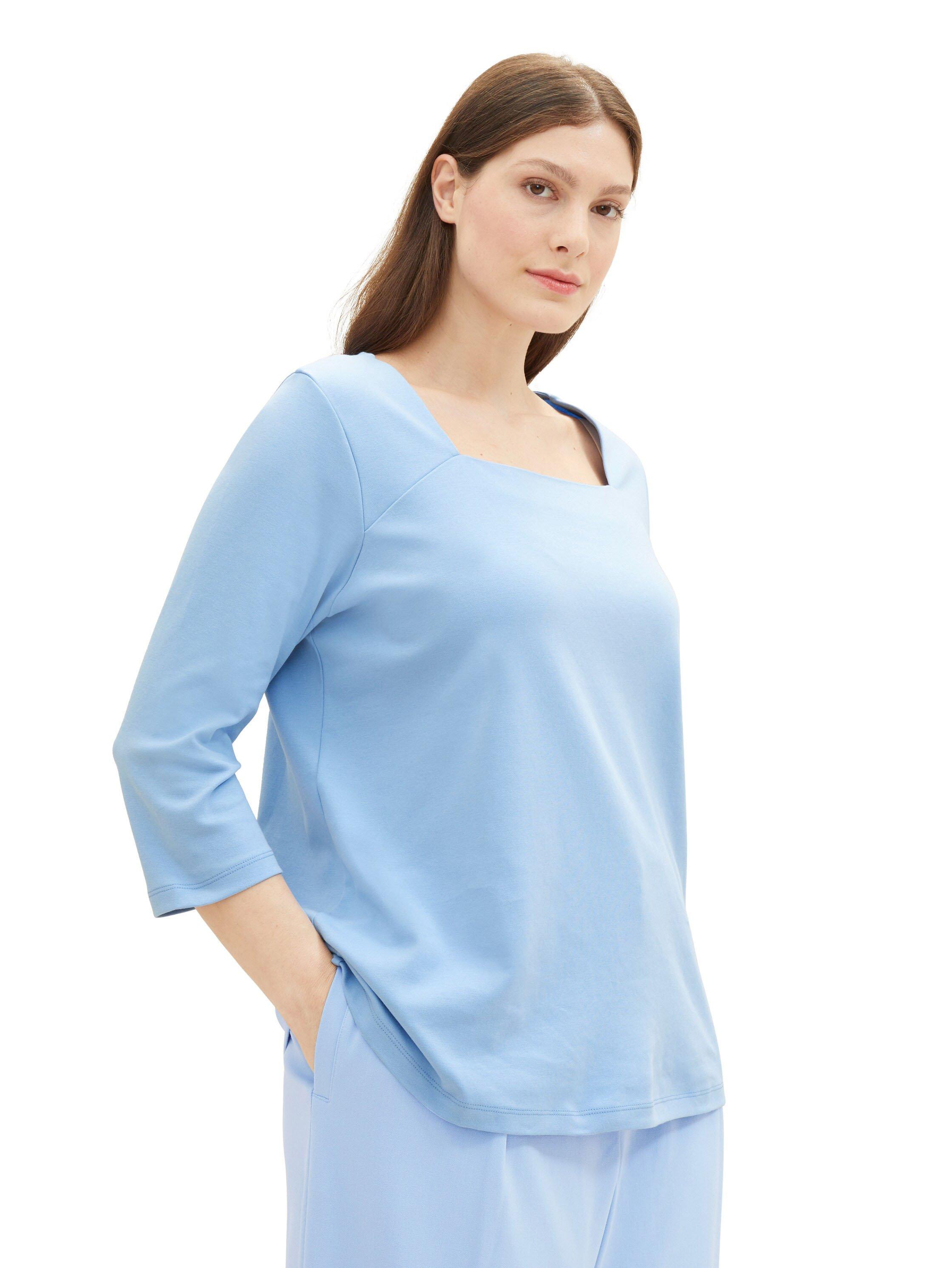 Shirt mit Karree-Ausschnitt und 3/4-Ärmeln