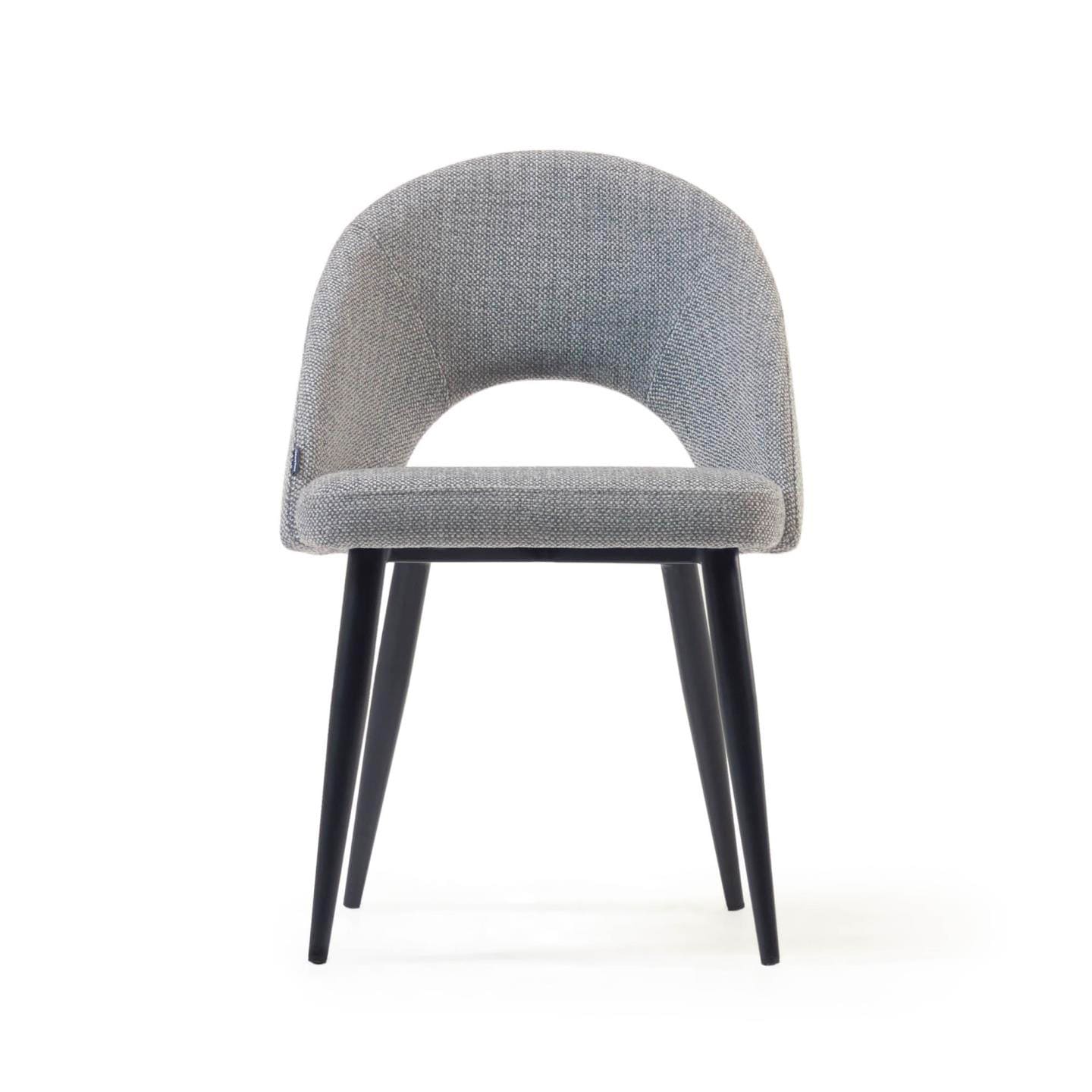 Kave Home Stuhl MAEL grau/mattschwarz