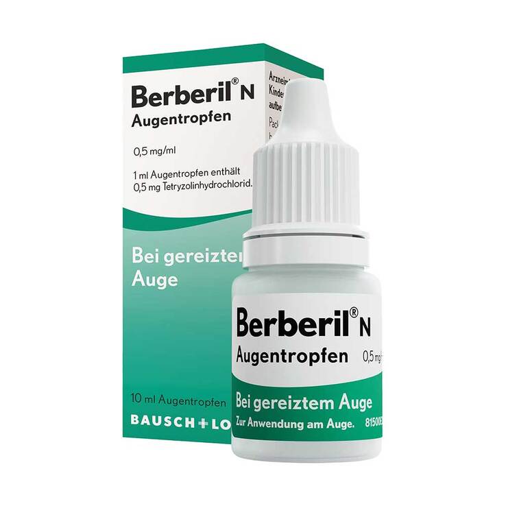 Berberil N Augentropfen bei akut geröteten, gereizten Augen, 10 ml