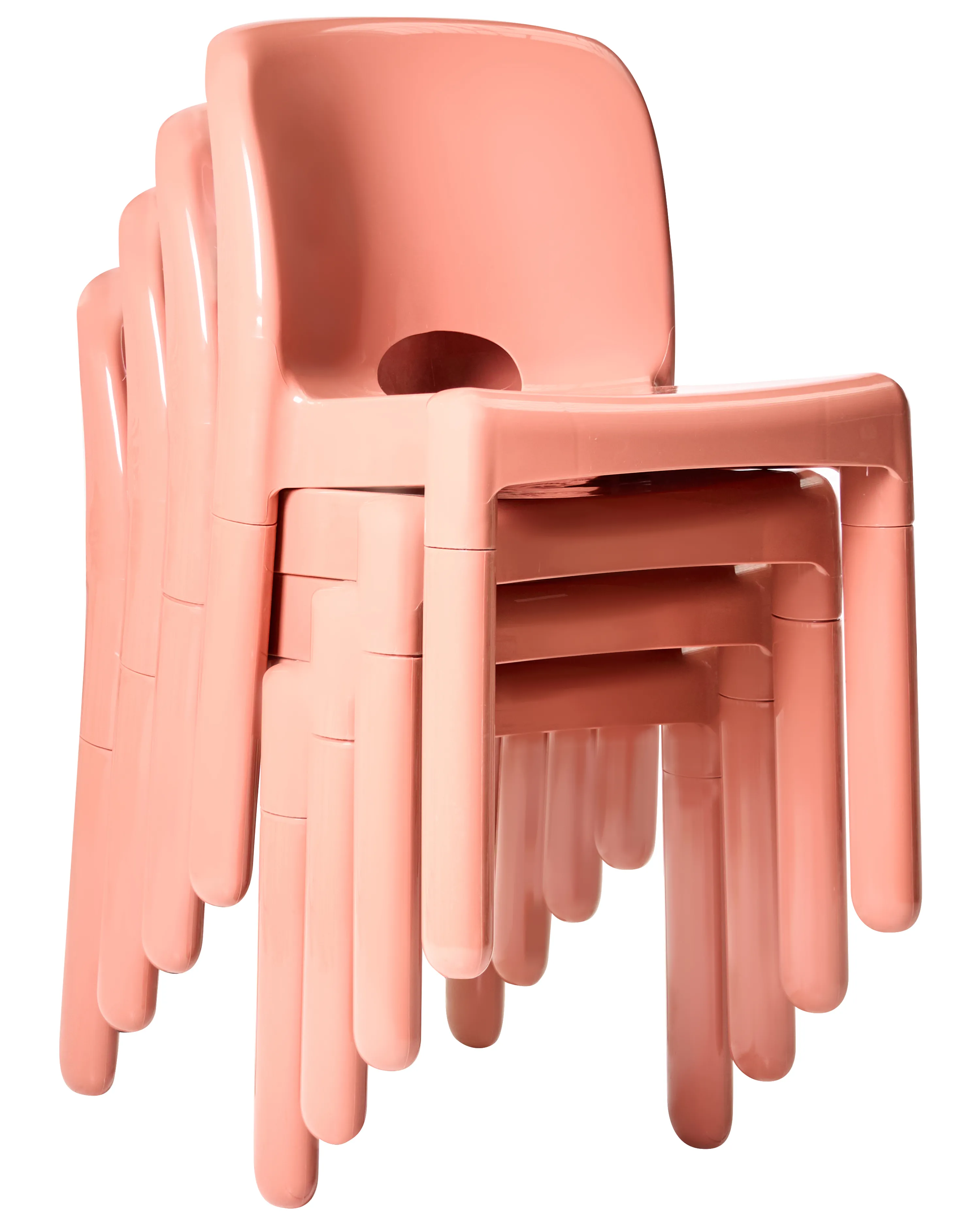 Set van 4 tuinstoelen BETIM Koraalrood