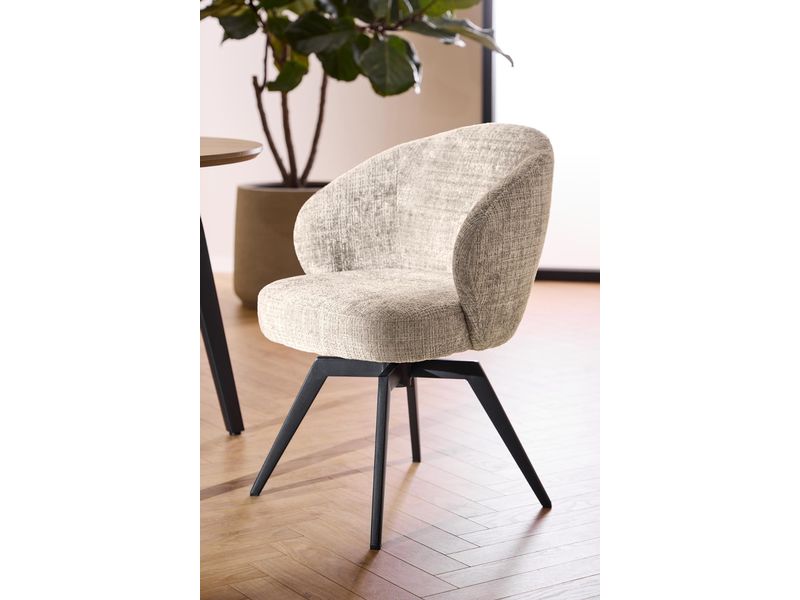 AC Design Stuhl Darlene 1 Stück, Beige Eleganter Esszimmerstuhl mit bequemem Sitz