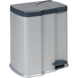 Poubelle 'gunnar', argent/anthracite