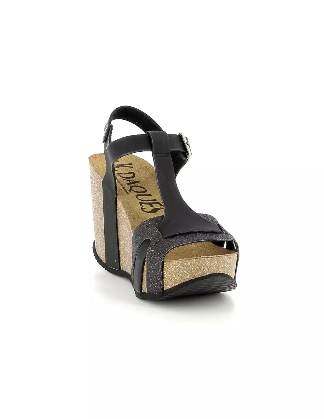 K DAQUES TRIO NOIR PLOMB - Sandales & nu-pieds Noir
