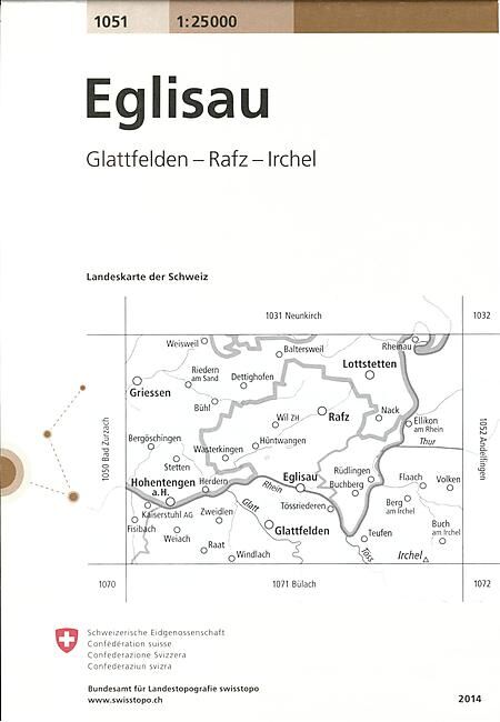 BUNDESAMT - 1051 EGLISAU ECHELLE 1 25 000