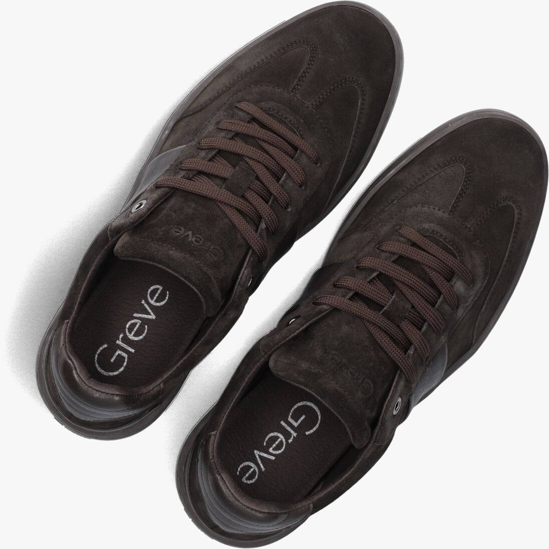 bruine greve lage sneakers wave 2223