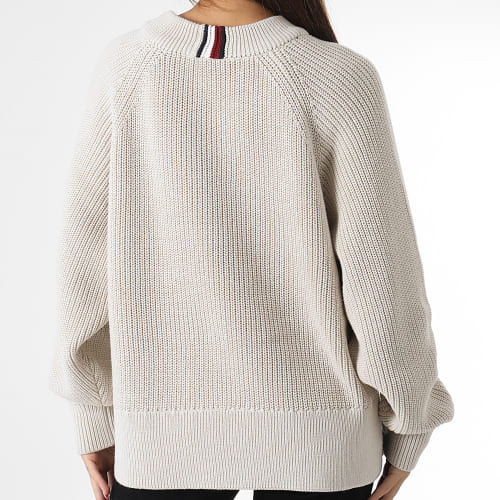 Pull Femme Placed Hilfiger 9002 Beige