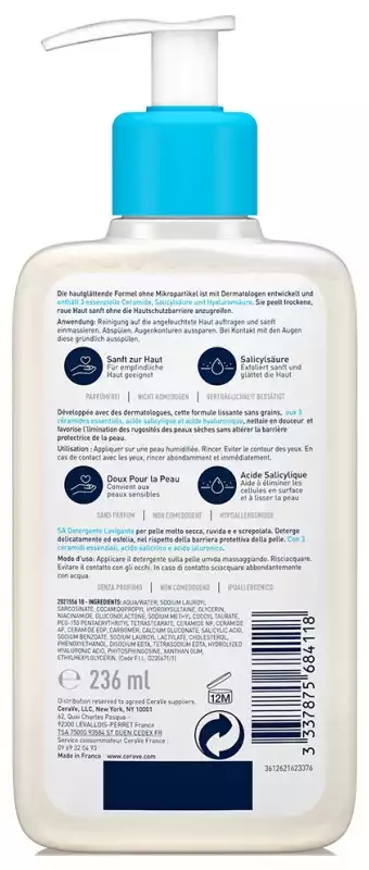 Gel Nettoyant Sa Anti-rugosités pour les peaux sèches et rugueuses - 236ml