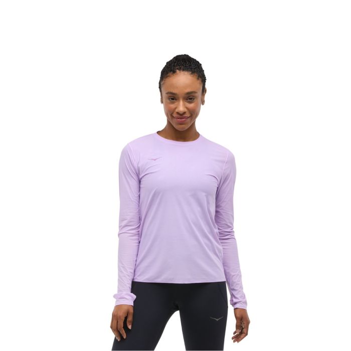Hoka Dame T-shirts Airolite Run LS Lilla