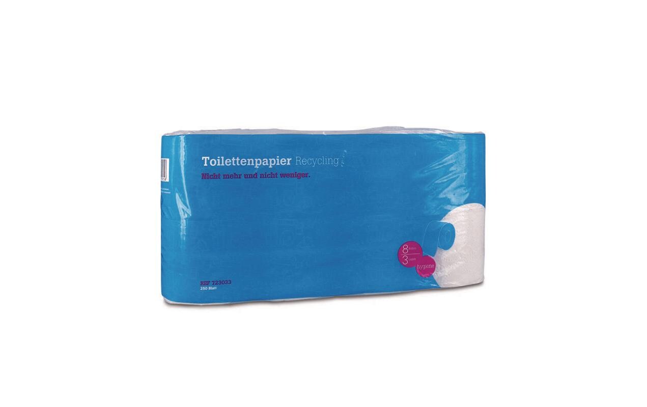 Toilettenpapier Recycling 8 Rollen, 3-lagig8 Rollen, 3-lagig