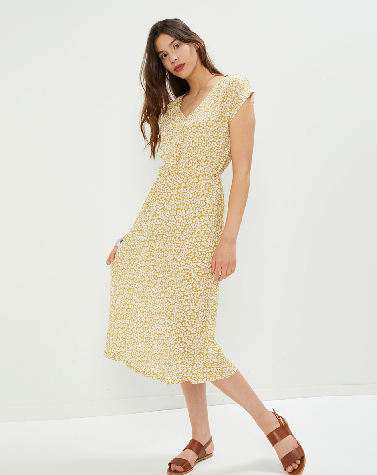 Harris Wilson Robe Lenaelle à fleurs cardamone
