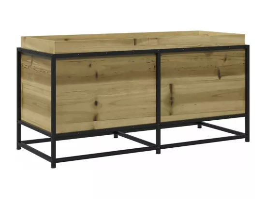 Jardinière bac lit surélevé bois marron 100 x 40 x 50 cm 02_0037267