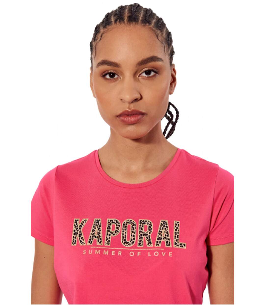 Tee shirt stretch à gros logo printé  -  Kaporal - Femme
