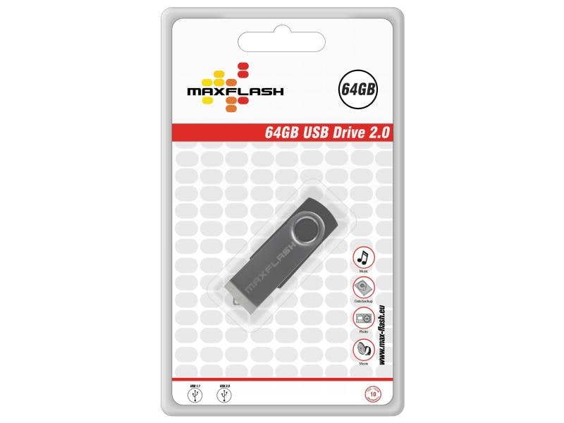MaxFlash USB-Stick Standard USB Drive 64 GB USB-Stick mit 64 GB Speicherkapazität und 8 MB/s Lesegeschwindigkeit