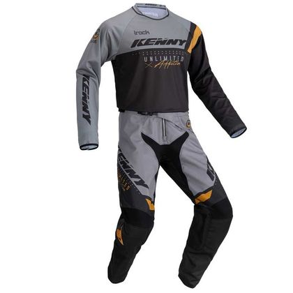Maillot cross Kenny TRACK - FOCUS - BLACK GREY GOLD 2021 - Noir / Gris