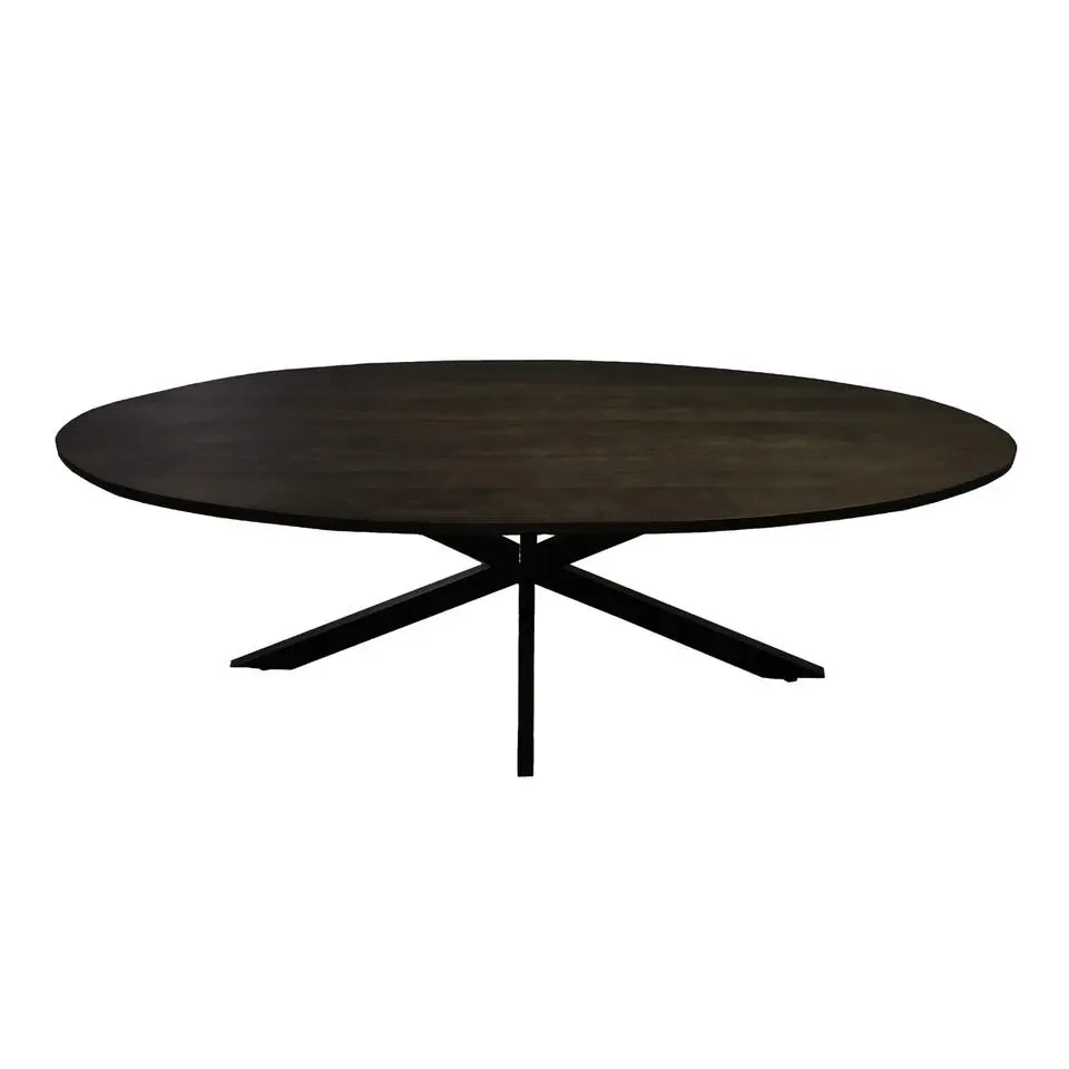 Eettafel Ovaal 240cm - Bruin Mangohout - Matrix-poot - Jesper
