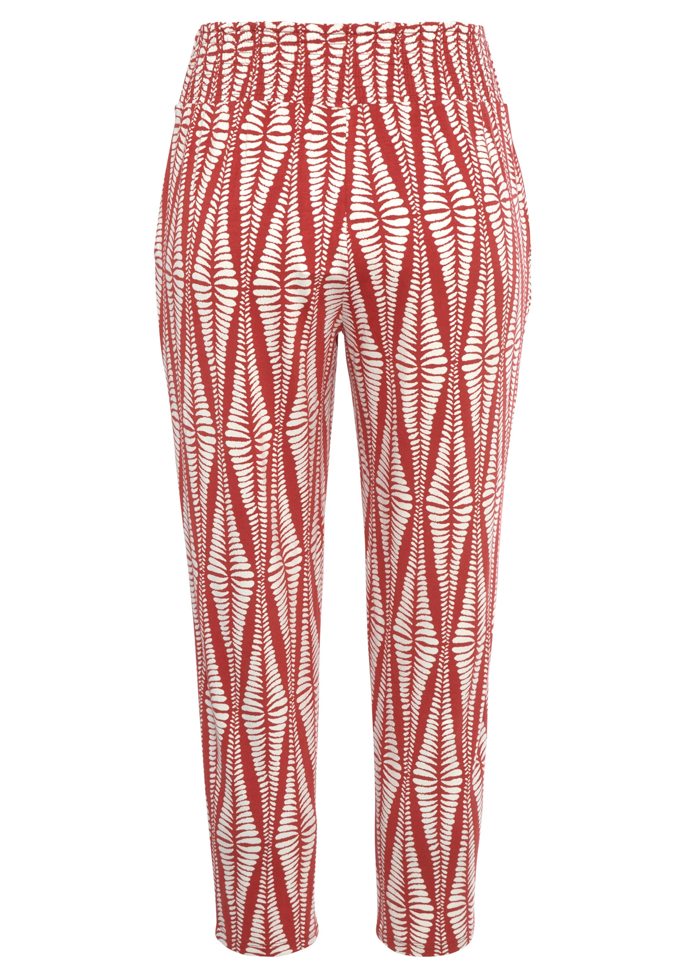 LASCANA 7/8-Hose in terracotta-creme bedruckt