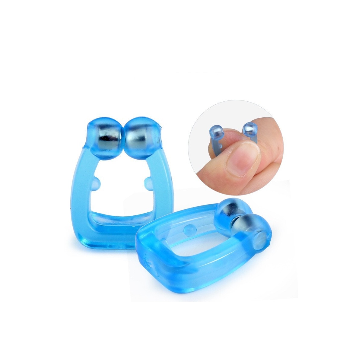 Magnetisk neseklemme mot snorking 6-pakning Gjennomsiktig