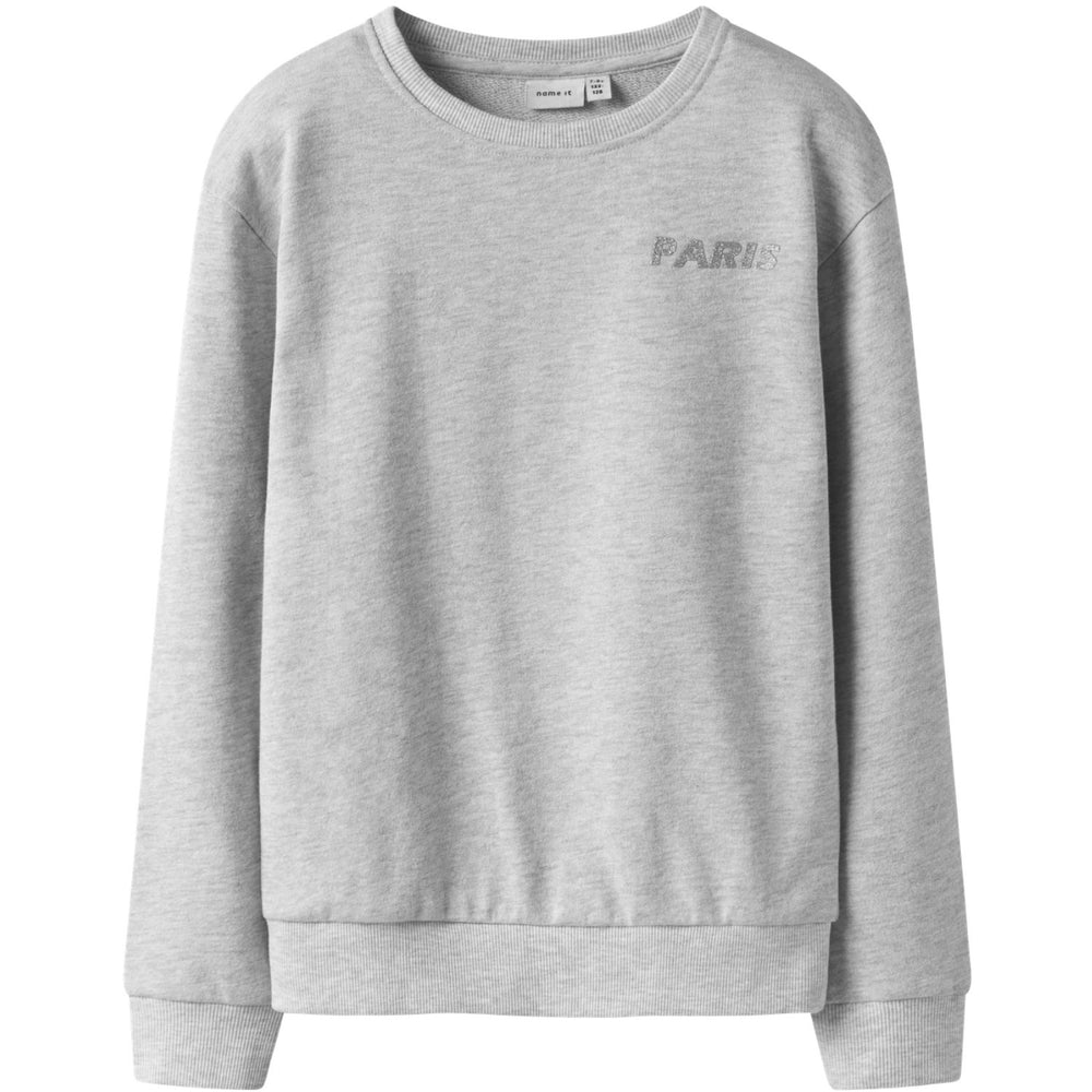 Køb Name It Light Grey Melange Nkftilde Ls Nreg Sweat Top Unb Pb