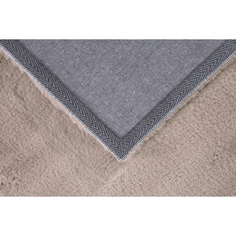 HOMCOM Teppich aus flauschigem Hochflor 120 cm lang braun
