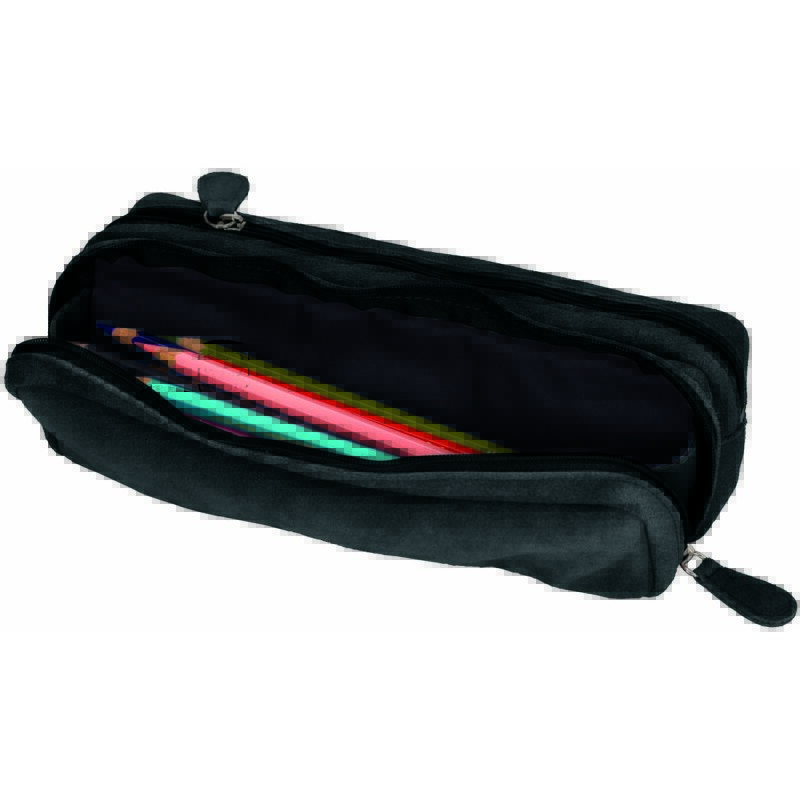 Trousse Quo Vadis velours en cuir - assorties