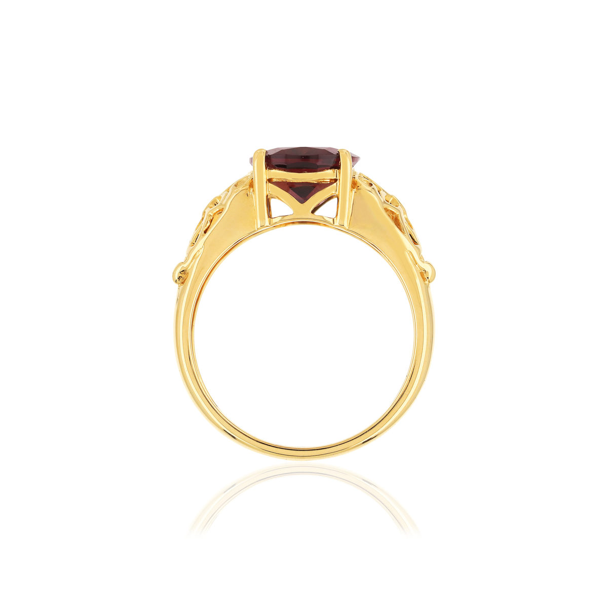 Bague or jaune 375 grenat