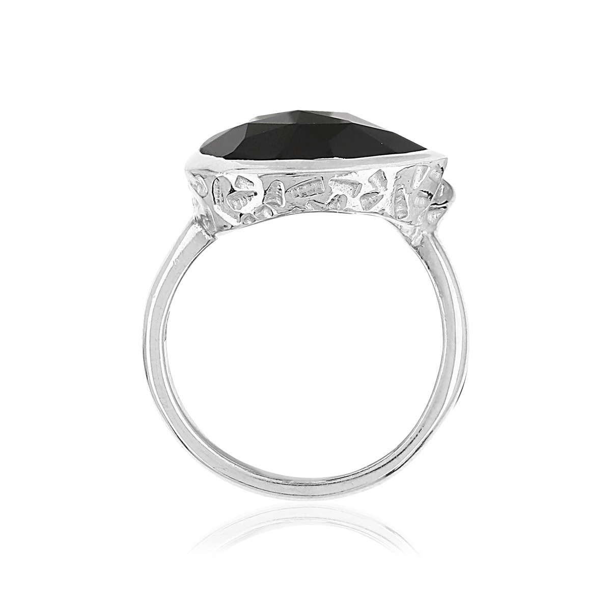 Bague argent 925 gouttes onyx et labradorite
