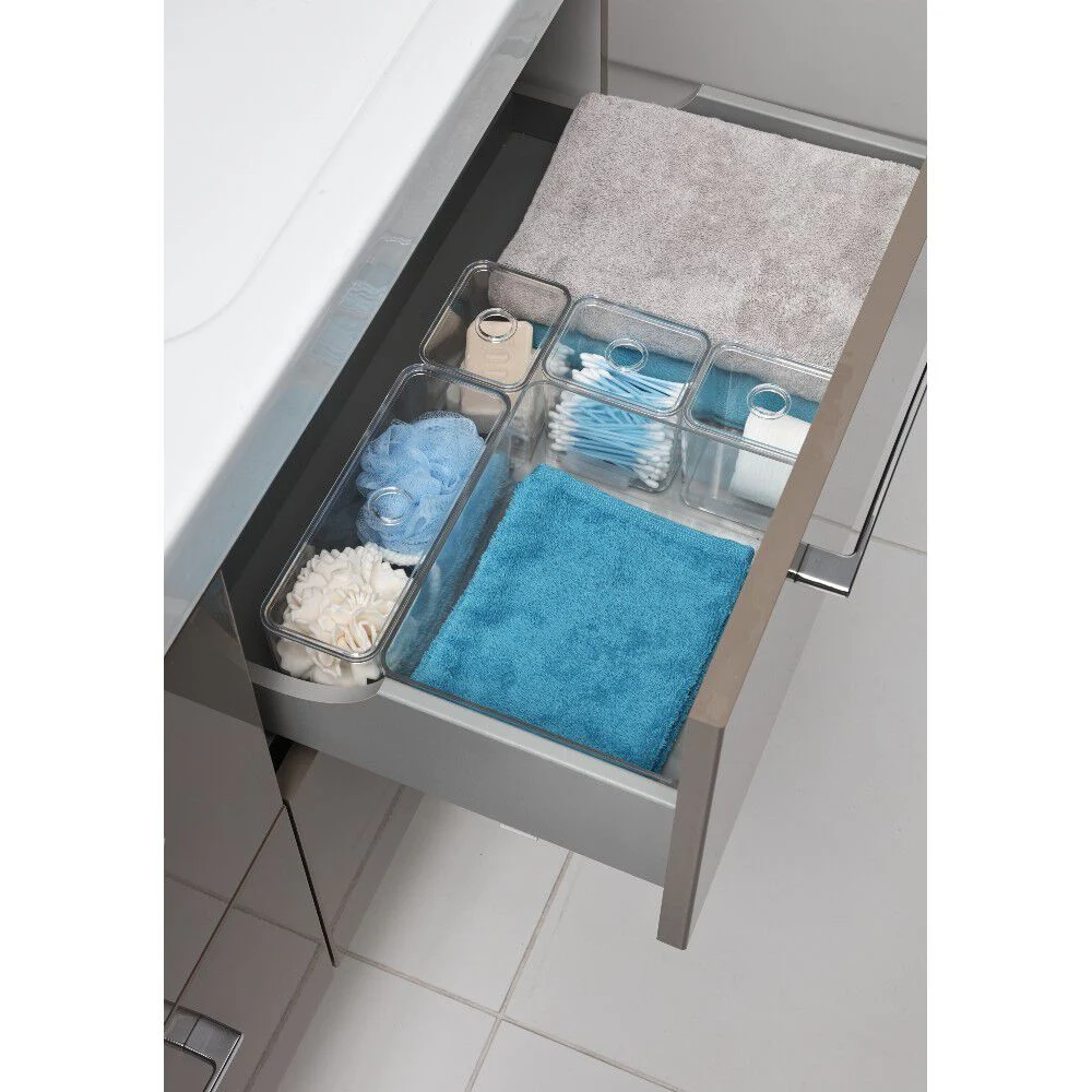 Organisateur tiroir salle de bain transparent x5