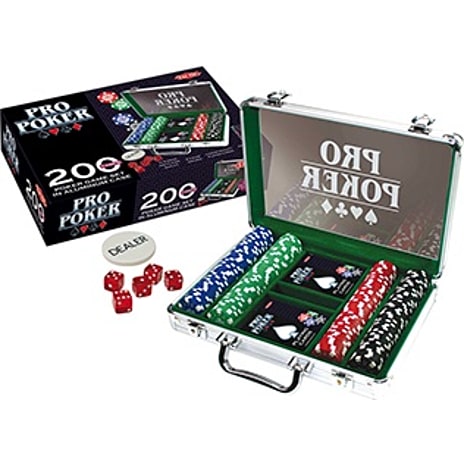 Propoker kuffert med 200 pokerchip