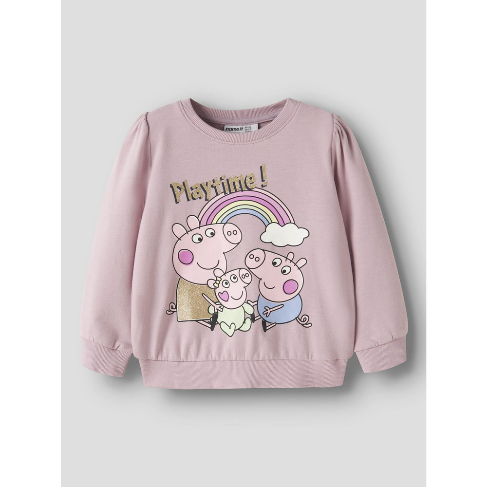 Køb Name It Keepsake Lilac Nmfnori Peppa Sweat Bru Lnoos Cplg