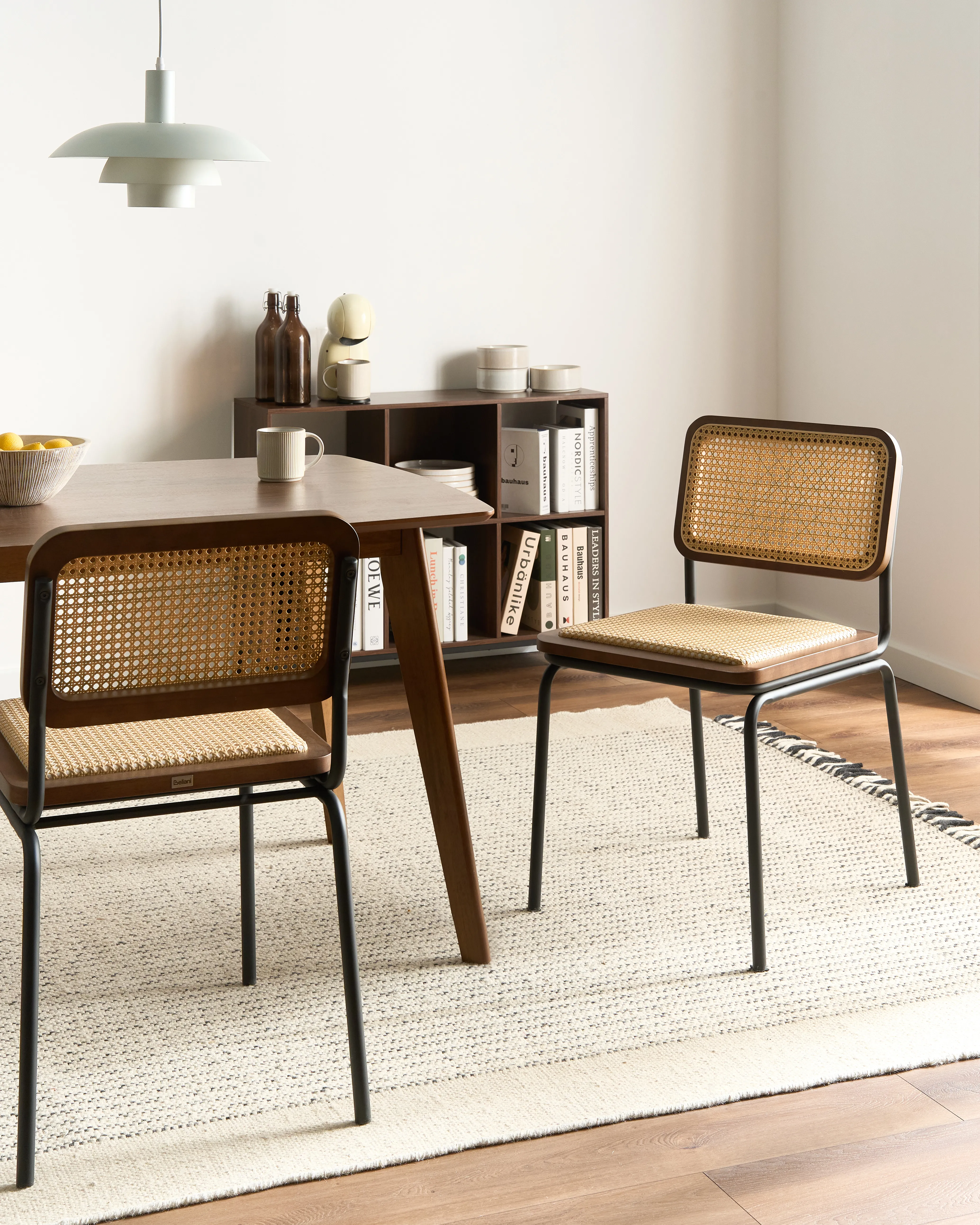 Set van 2 eetkamerstoelen CORVALLIS PE rotan Bruin