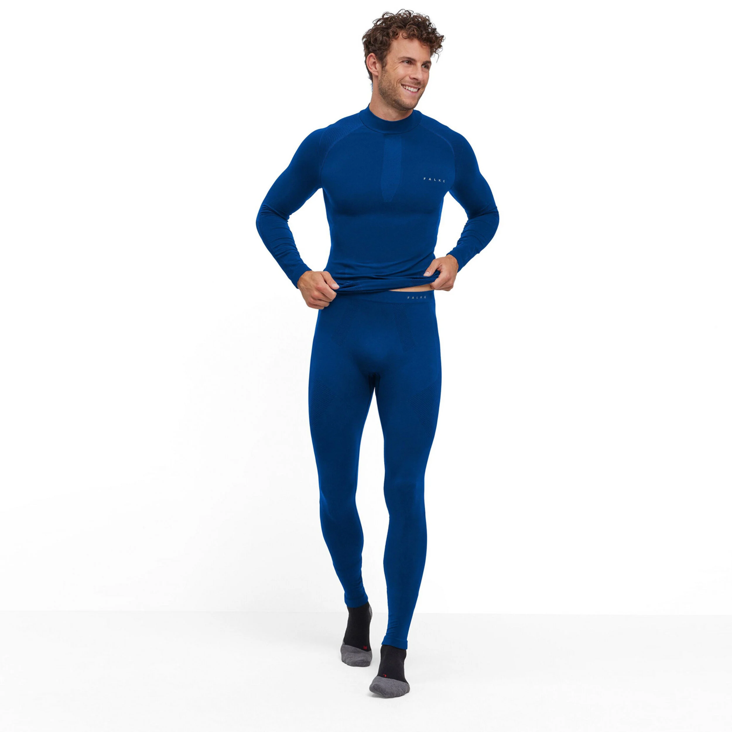 Falke Warm Collant Tight Hommes - Bleu