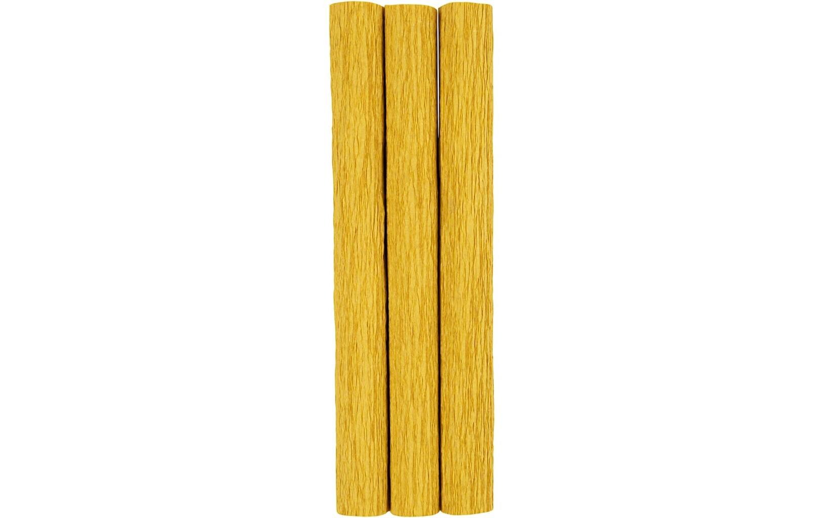 Krepppapier 25 x 60 cm, 3 Rollen, CurryKrepppapier für tolle Ideen