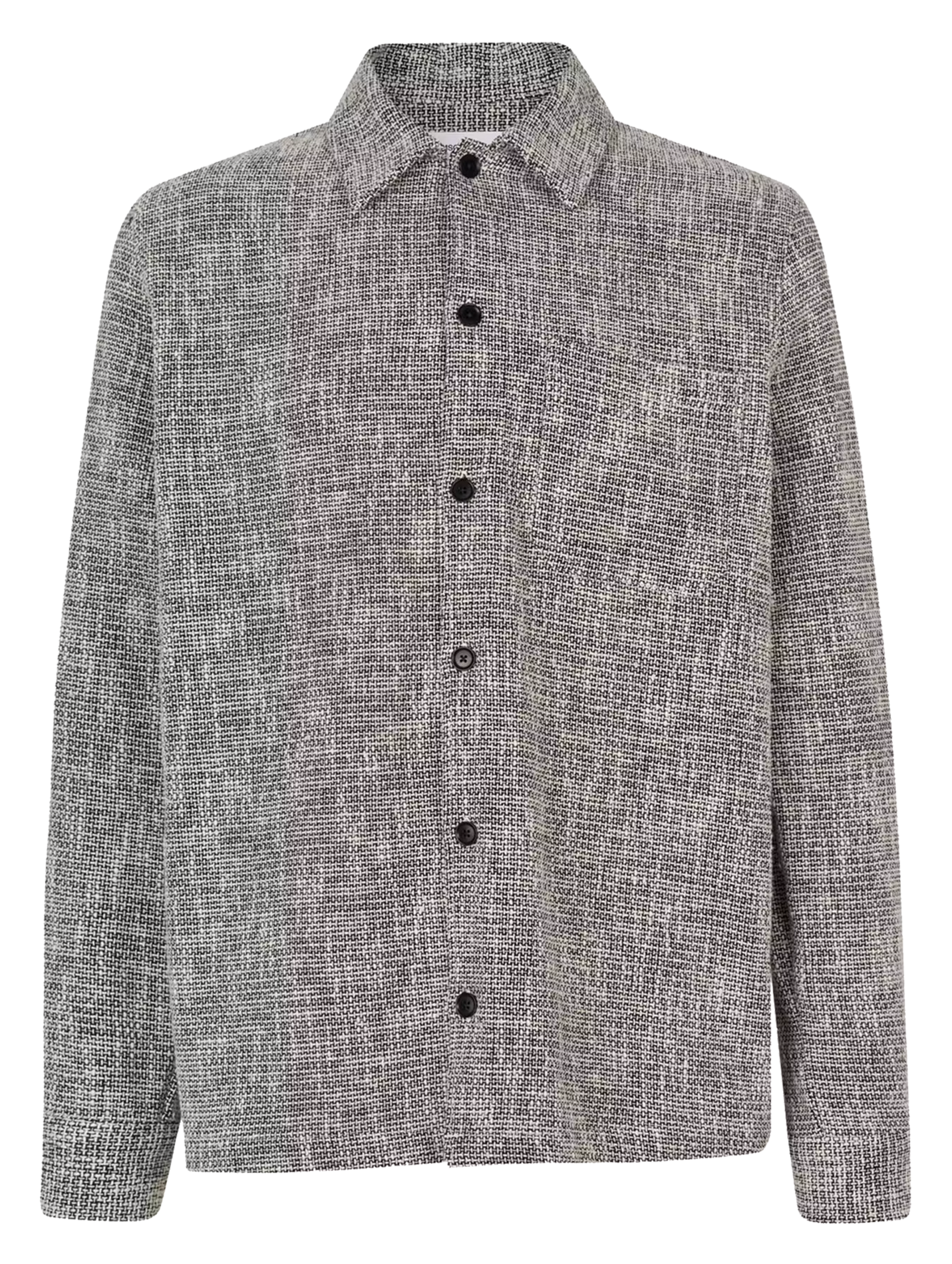 SATAKA - Surchemise droite col classique en coton mélangé | Noir