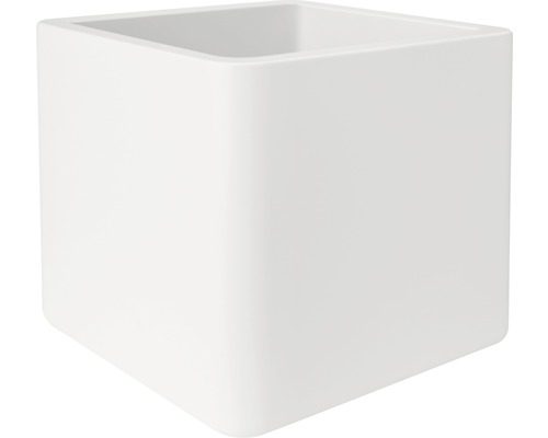 elho Pure Soft Brick plantenpot, kunststof, 50x50x49 cm, wit, inclusief wielen