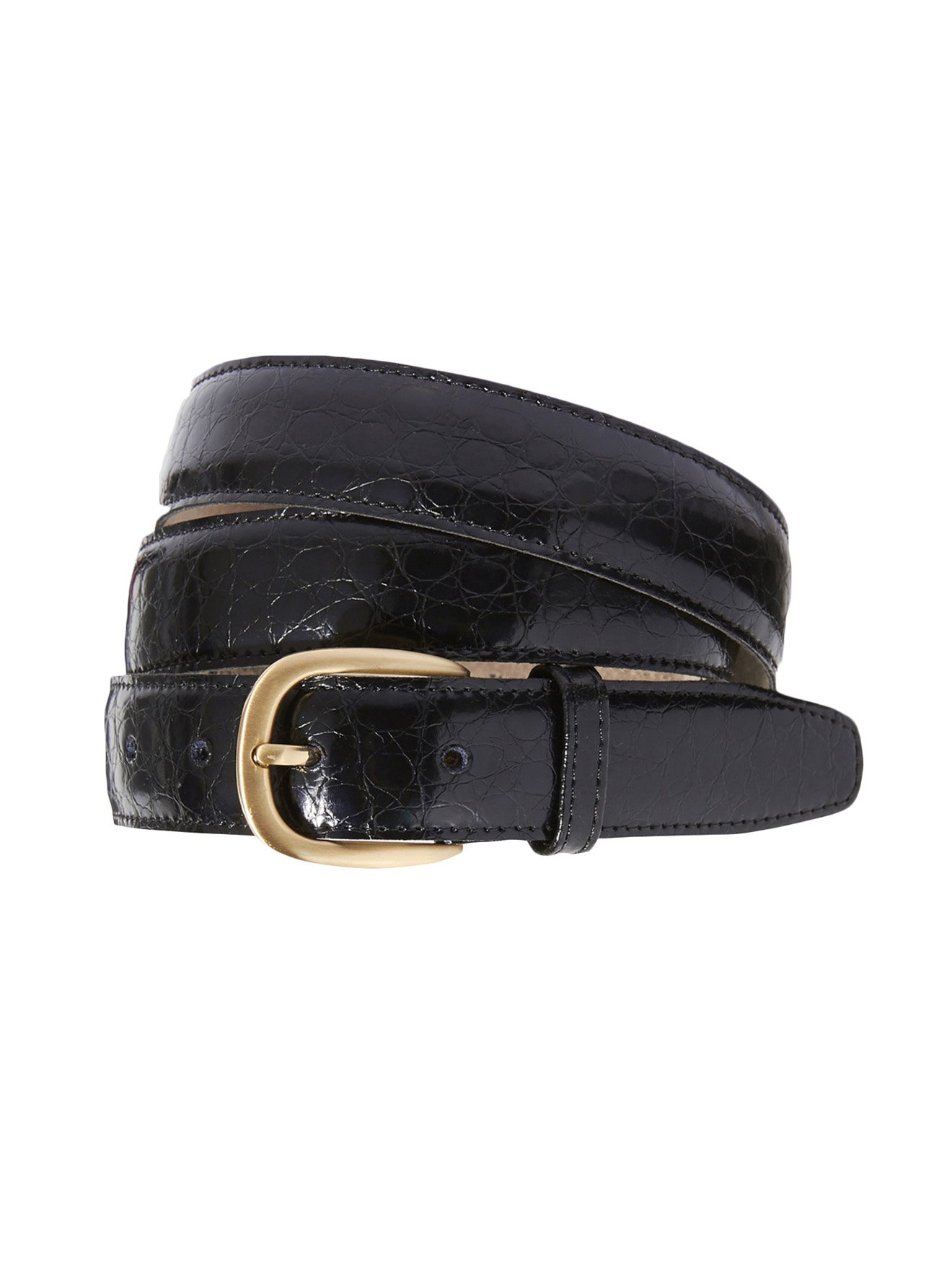 Ceinture cuir réglable imitation croco