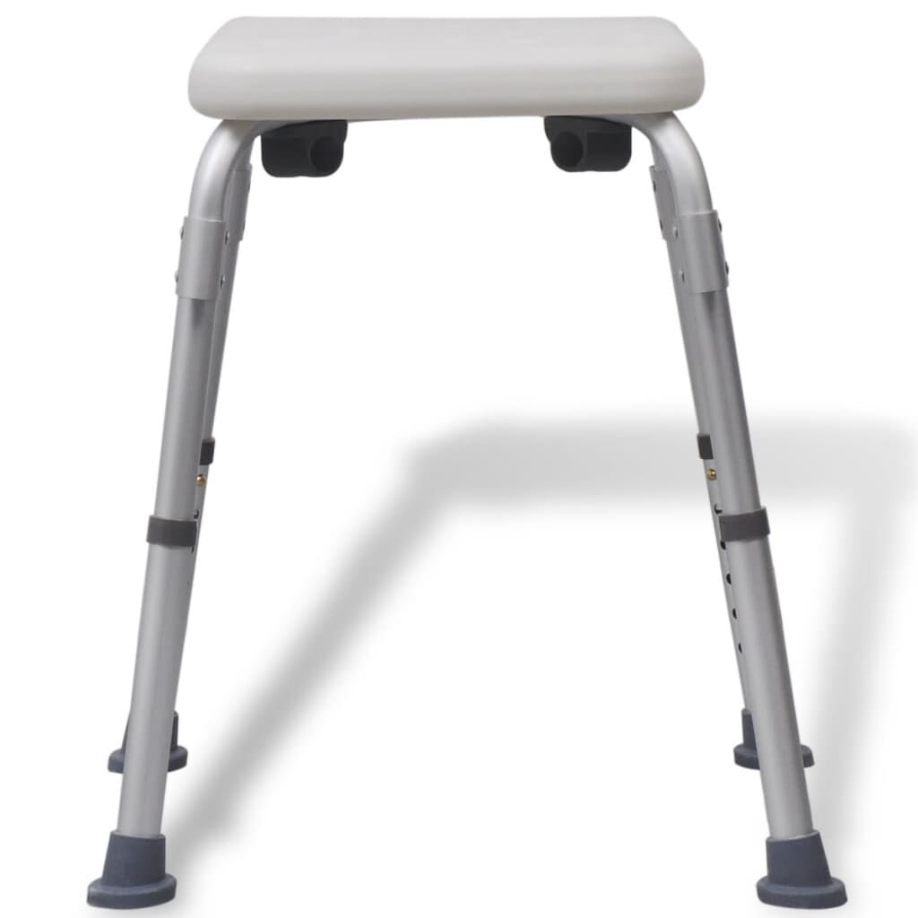 vidaXL Aluminium Douchestoel Wit