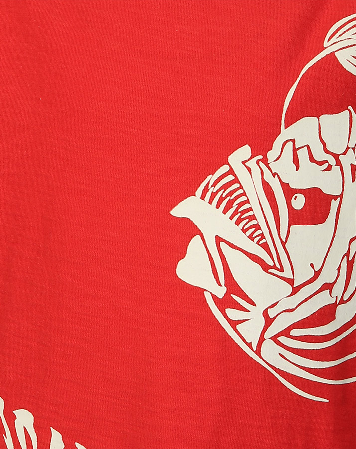 T-Shirt RAY RED FISH – GLOW IN THE DARK in rot