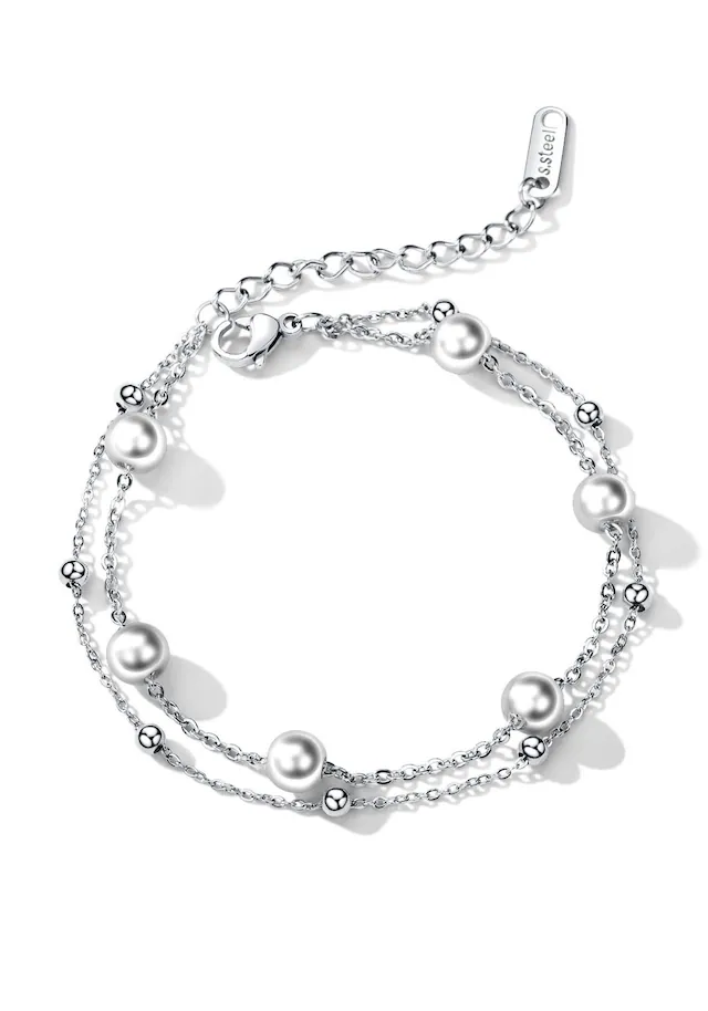 Firetti Perlenarmband »Schmuck Geschenk Armschmuck Armkette Perle« mit Perle (synth.)