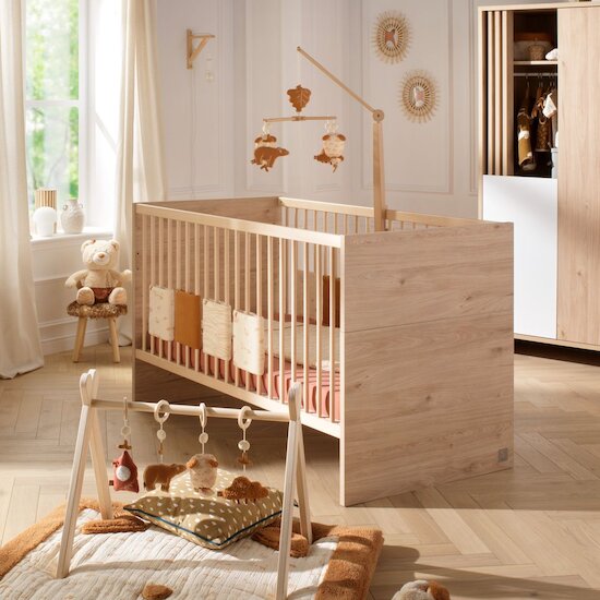 Tokyo Little Big Bed   Chêne Suave        70 x 140 cm   de               Sauthon Baby's Sweet Home