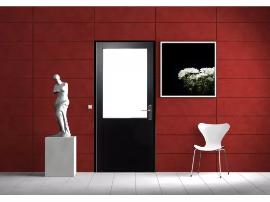 Bloc Porte Athena Noir H204 X L73 Poussant Gauche Cotes Tableau +poignée Gd Menuiseries