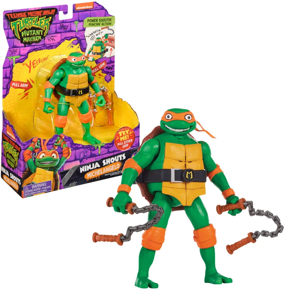 TORTUES NINJA - FIGURINE DELUXE 15 CM AVEC FONCTION ELECTRONIQUE MICHELANGELO
