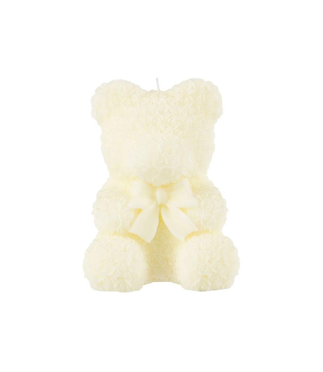 Paris Prix - Bougie Parfumée Déco ours 21cm Blanc