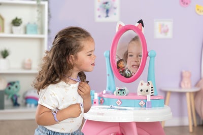 Smoby Gabby's Dollhouse 2-i-1 Sminkebord med Krakk
