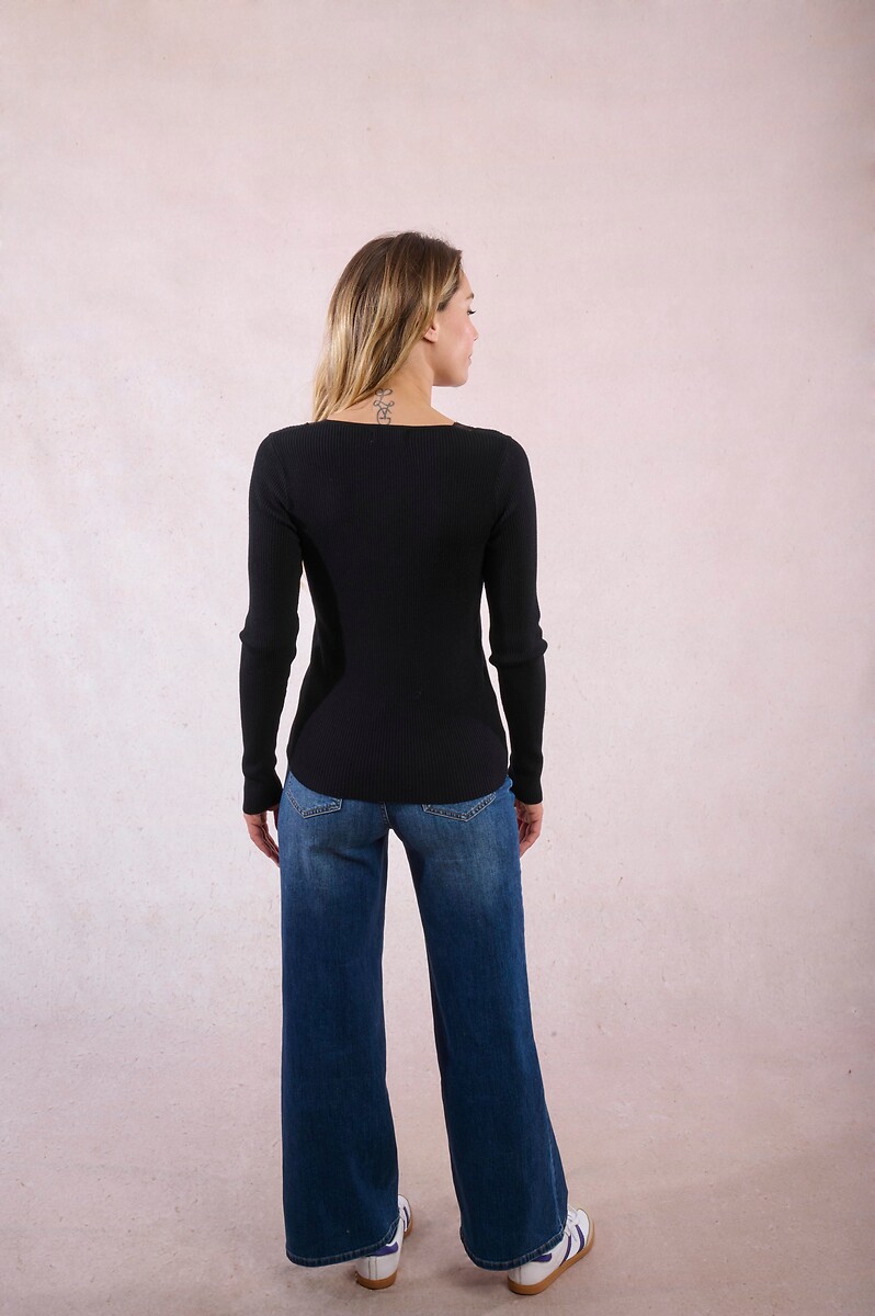 MOLLY BRACKEN<br>Blusa de malha com detalhes em renda