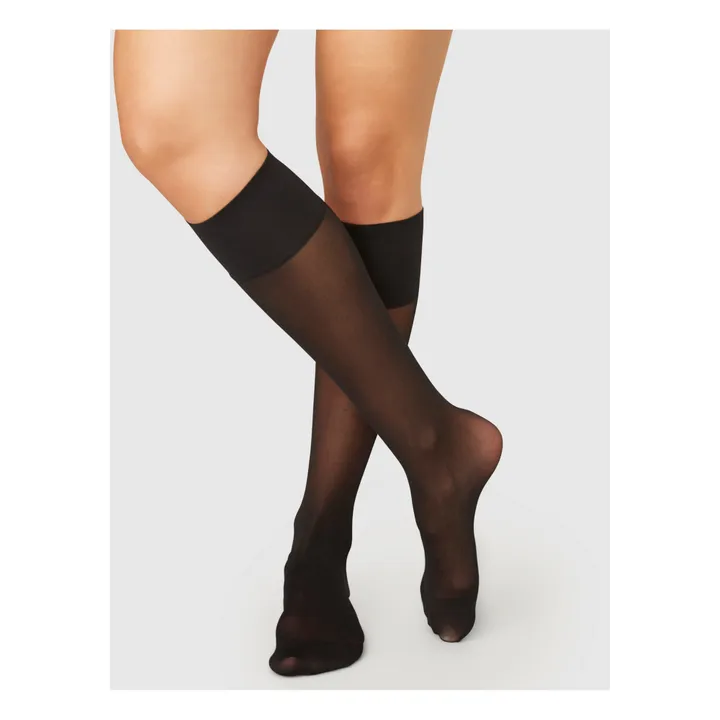 Swedish Stockings Lot 2 Mi-Bas Elin 20 Deniers | Noir