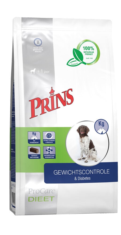 Prins Dieet ProCare Gewichtscontrole & Diabetes - Hondenvoer veterinair - 3 Kilogram - gevogelte