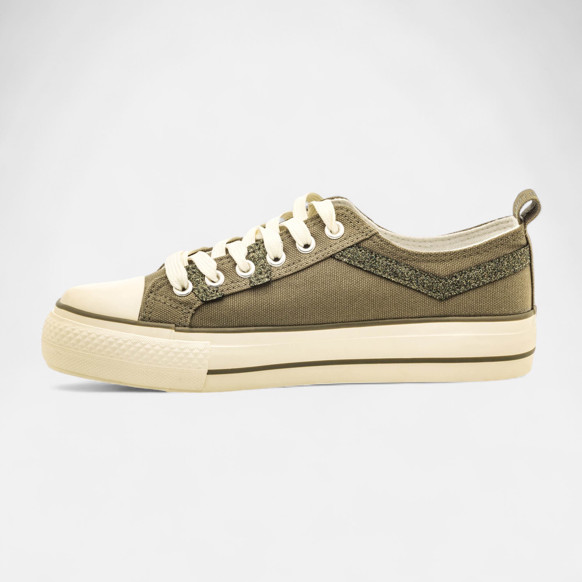 Baskets en toile Femme kaki