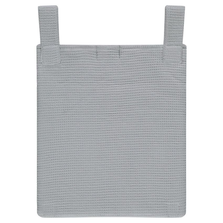 Poche de rangement motif plumes et détails brodés - Gris/Vert