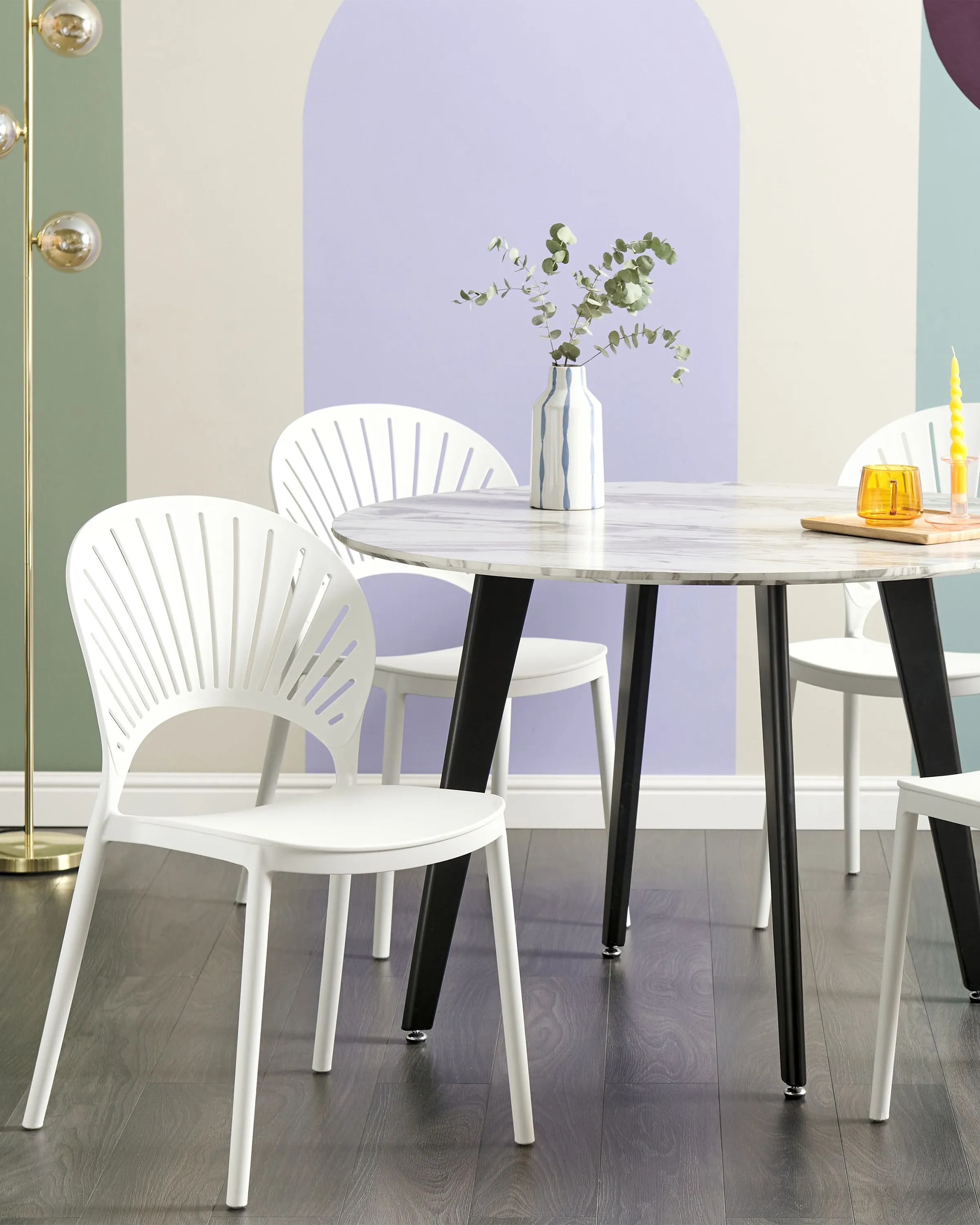 Set van 4 tuinstoelen OSTIA Wit