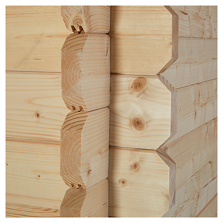 Abri de jardin Blooma Taman en bois coloris naturel ép.34 mm surface extérieure 14,12 m²